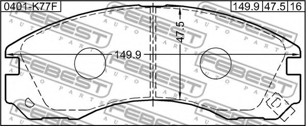 FEBEST 0401-K77F Brake Pad Set, disc brake